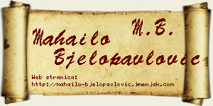 Mahailo Bjelopavlović vizit kartica